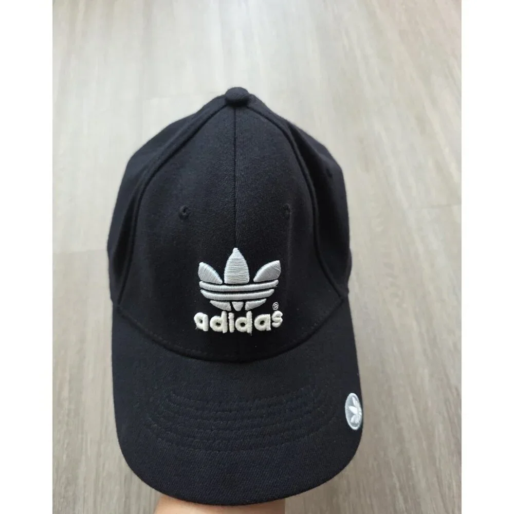 Adidas Originals‎ Trefoil Black A Flex Fitted Hat Cap L XL Unisex